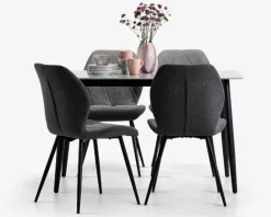 Discount Daells Bolighus Køkkenbord i grå med sort stel 70 x 120 cm