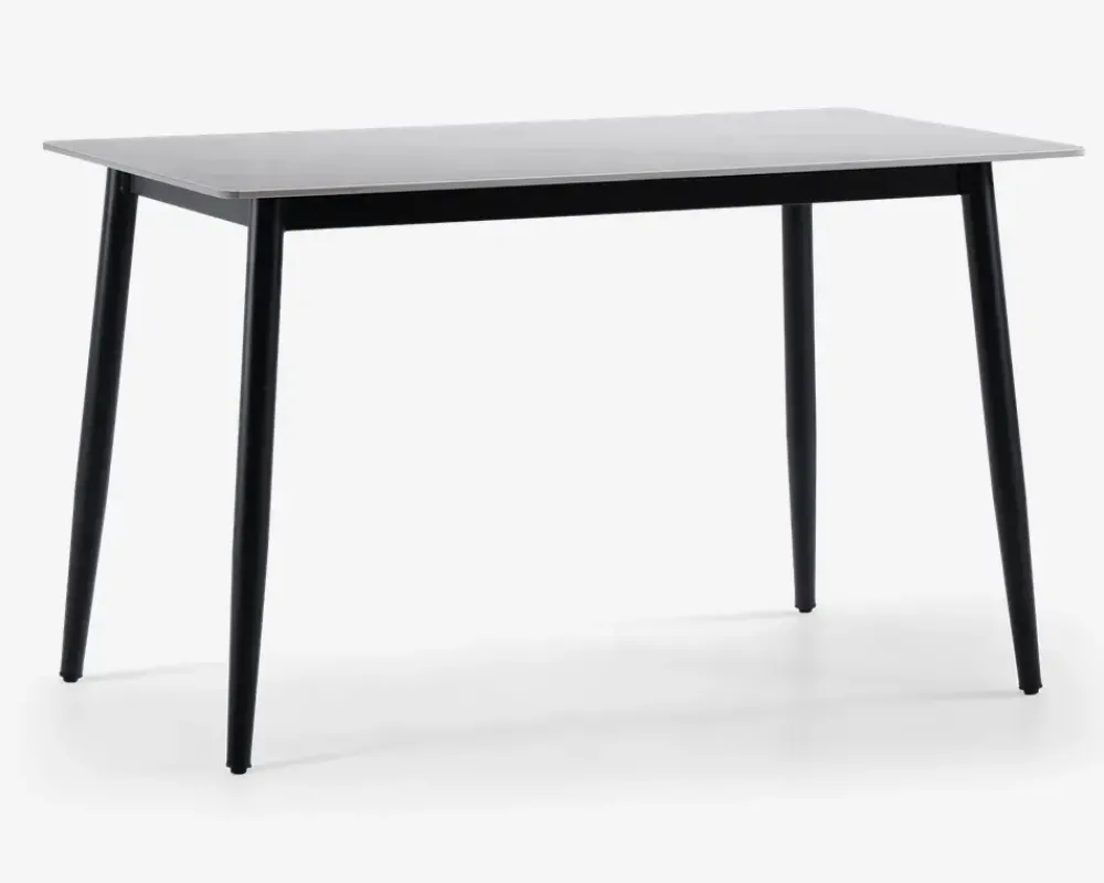 New Daells Bolighus Køkkenbord i hvid med sort stel 70 x 120 cm