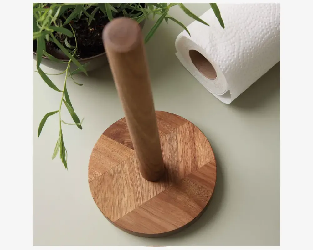 Outlet Daells Bolighus Køkkenrulleholder Sildeben Acacie Træ H.30,5cm