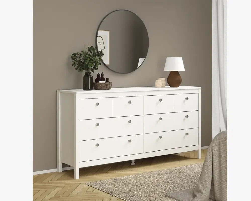 Sale Daells Bolighus Kommode Madrid med 8 skuffer hvid