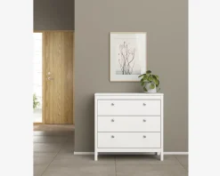 Daells Bolighus Kommode Madrid med 3 skuffer hvid