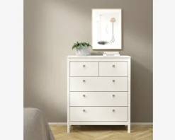 Outlet Daells Bolighus Kommode Madrid med 5 skuffer hvid