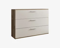 Daells Bolighus Kommode med 3 skuffer i champagne/eg