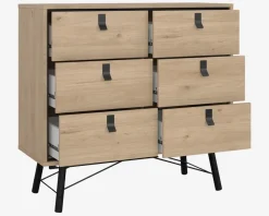 Sale Daells Bolighus Kommode Ry m. 6 skuffer Eg