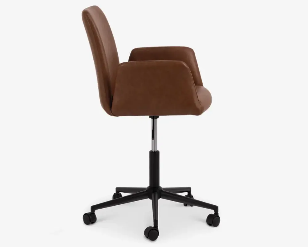 Clearance Daells Bolighus Kontorstol cognac kunstlæder