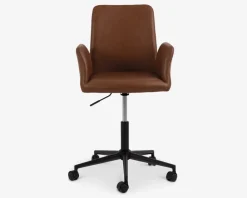 Clearance Daells Bolighus Kontorstol cognac kunstlæder