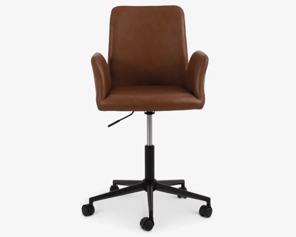 Clearance Daells Bolighus Kontorstol cognac kunstlæder