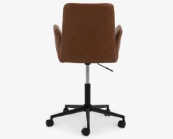 Clearance Daells Bolighus Kontorstol cognac kunstlæder