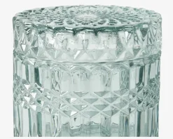 Online Daells Bolighus Krukke Med Låg Glas Aqua H.9 cm