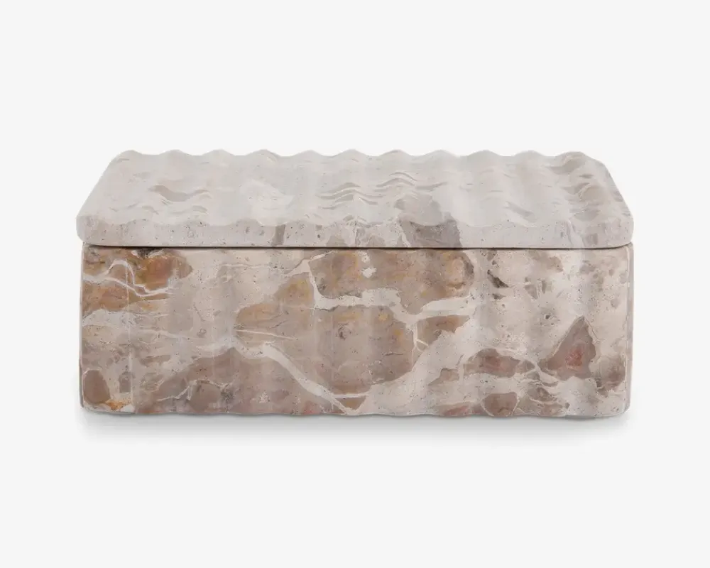 Sale Daells Bolighus Krukke m/låg brun marmor H.8 cm