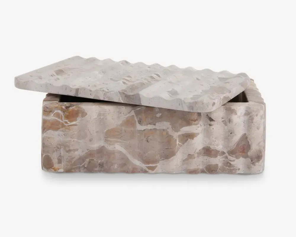 Sale Daells Bolighus Krukke m/låg brun marmor H.8 cm