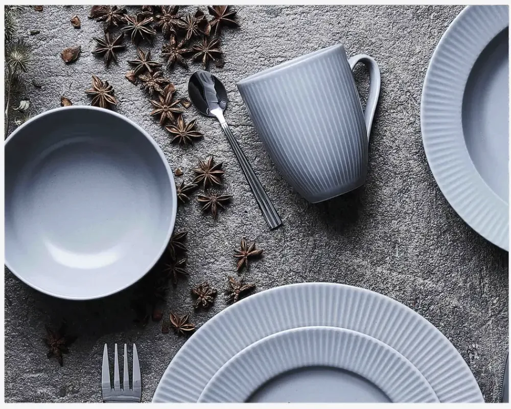 Best Daells Bolighus Krus Groovy Stentøj 30 cl Grå