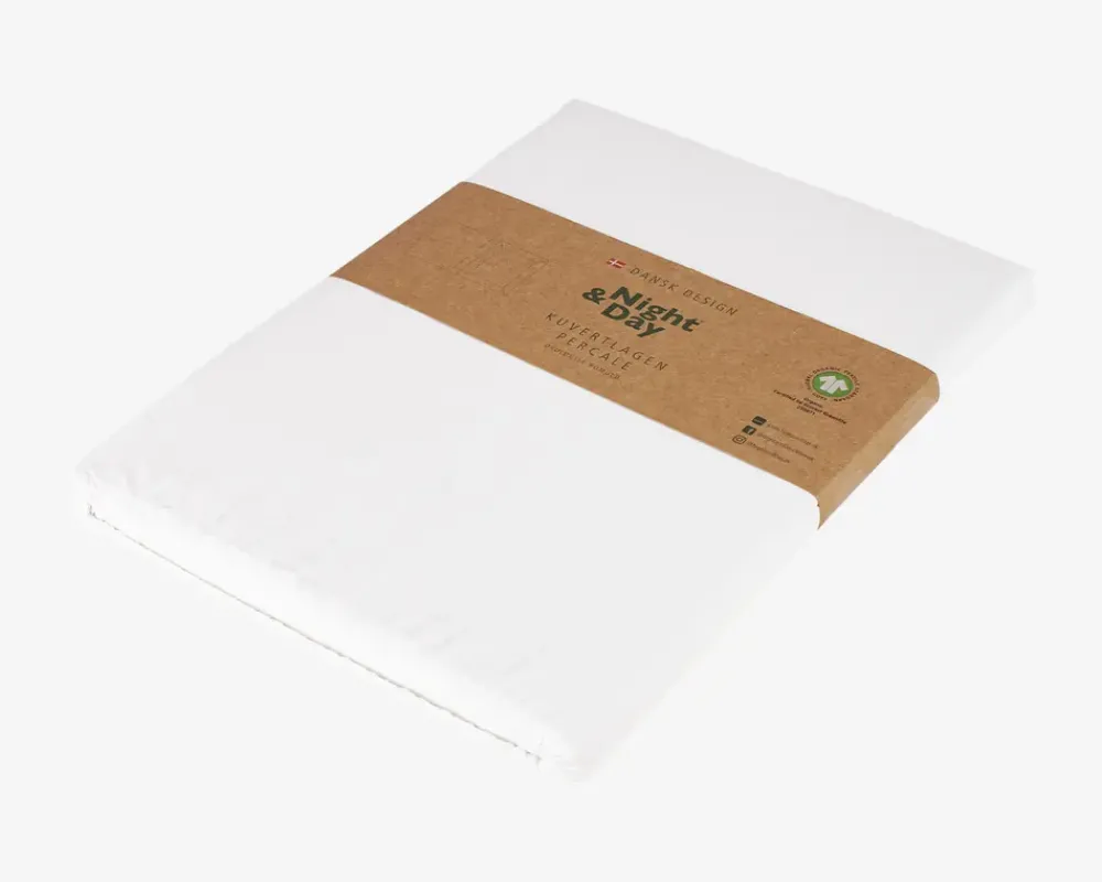 Online Daells Bolighus Kuvertlagen Percale 140x200 cm Hvid