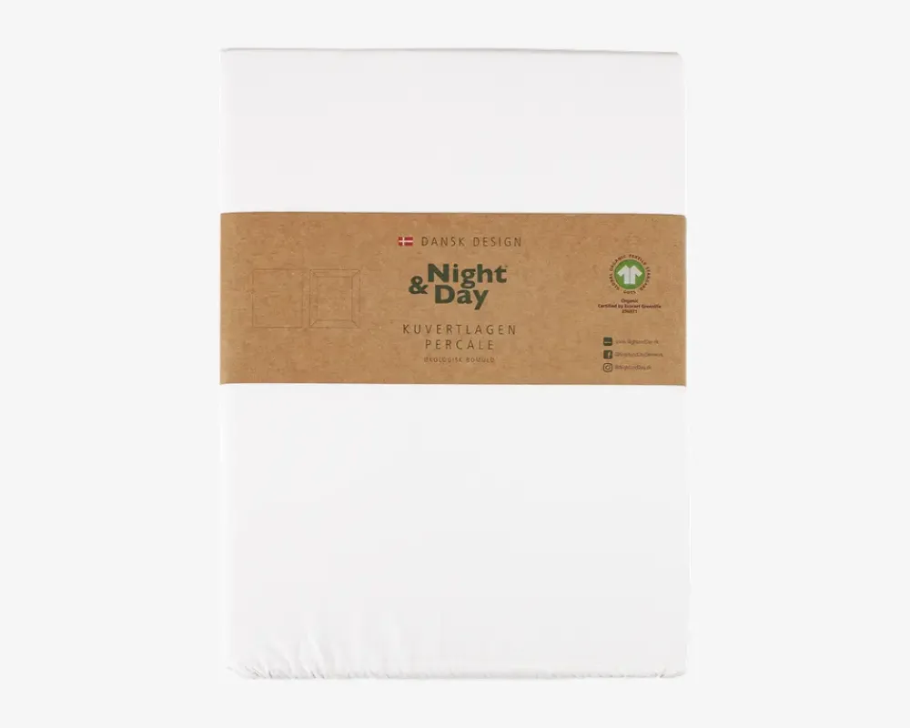 Online Daells Bolighus Kuvertlagen Percale 140x200 cm Hvid