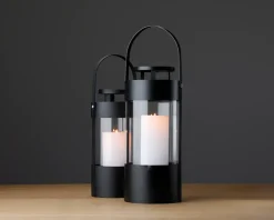 Outlet Daells Bolighus Lanterne Cylinder Sort H.32 cm