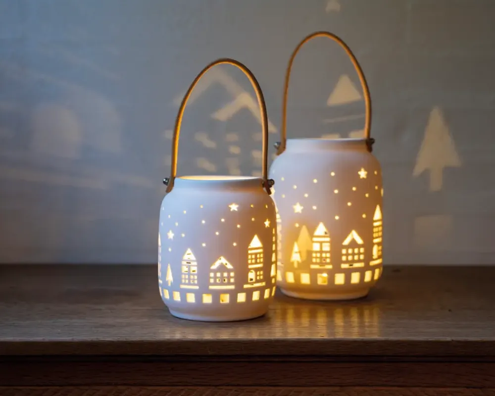 Discount Daells Bolighus Lanterne LED hvid H.13,2xØ.11,3 cm