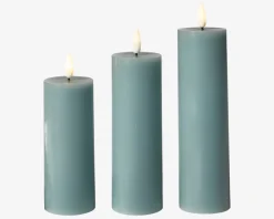 Daells Bolighus LED Bloklys Sæt 3Stk Sea Ø.5cm Blå