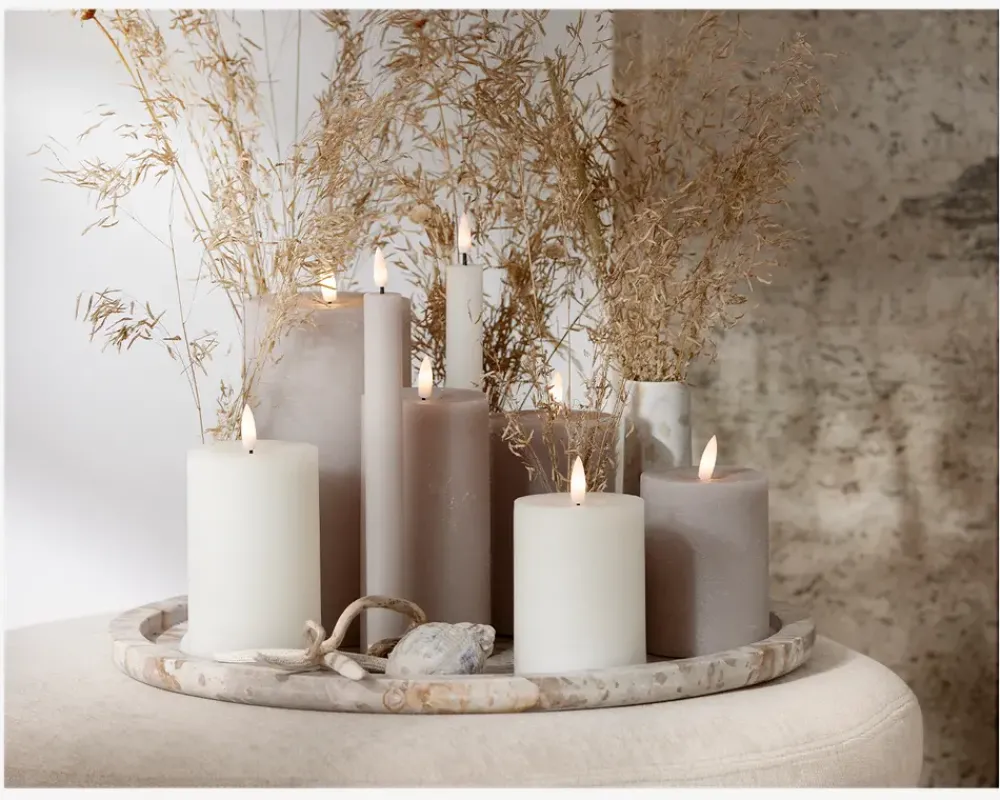 Clearance Daells Bolighus LED Kronelys H.22xØ.2,2cm Hvid