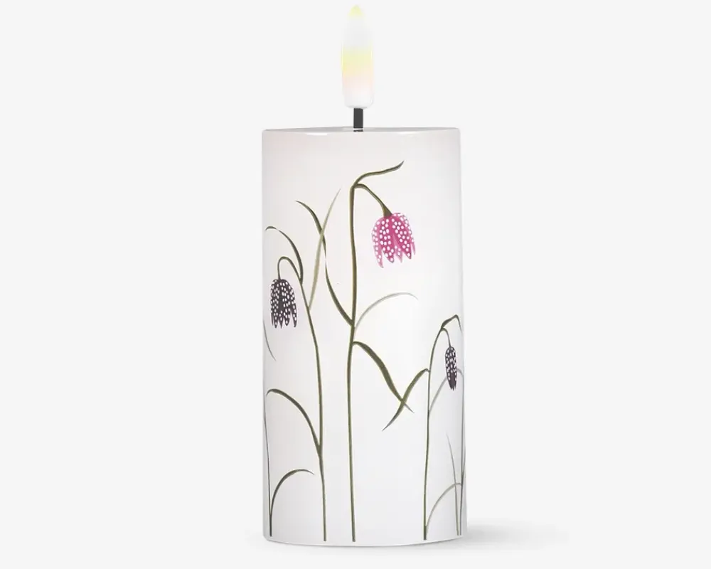 New Daells Bolighus LED lys voks 3 stk. blomster Hvid, Lilla, Lyserød