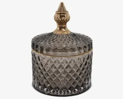 Outlet Daells Bolighus Liva Krukke med låg grå H.15 cm