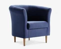 Daells Bolighus Lænestol Flash Med Eg Ben Blå