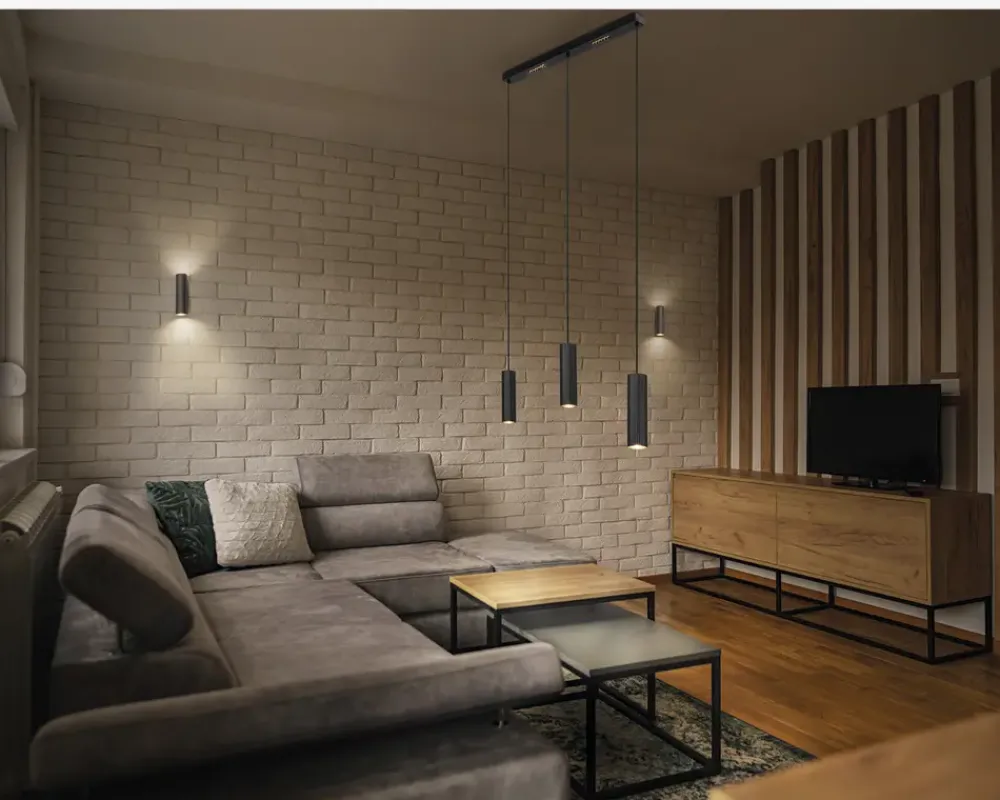 Best Daells Bolighus Loftlampe Drums sort L.82,5 cm