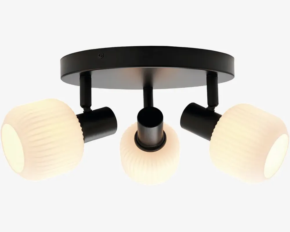 Best Daells Bolighus Loftlampe Milford mini 3xE14 sort