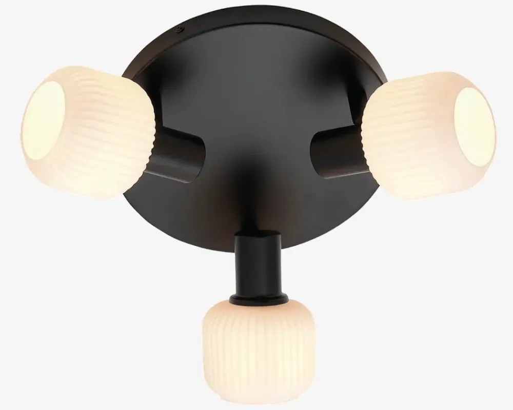 Best Daells Bolighus Loftlampe Milford mini 3xE14 sort