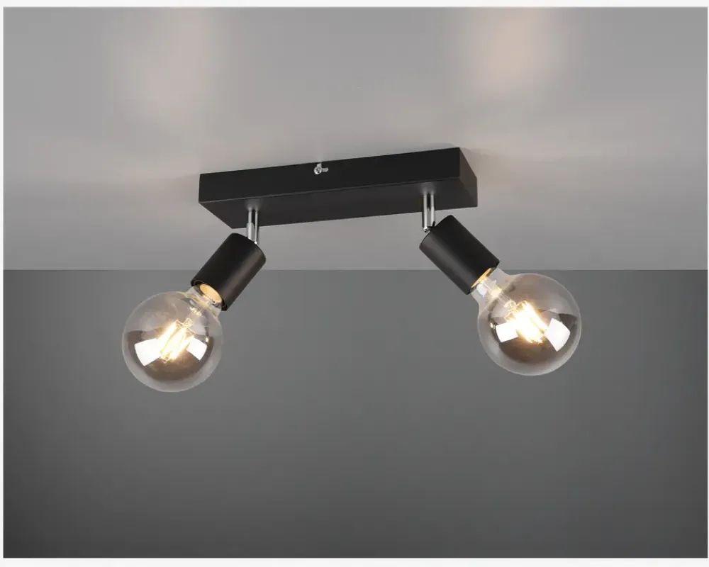 Hot Daells Bolighus Loftlampe Vannes 2 Sort L.26 cm