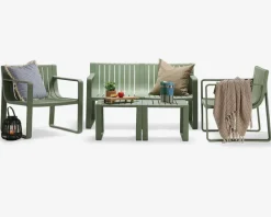 Outlet Daells Bolighus Loungesæt grøn plast 5 dele