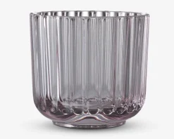 Best Daells Bolighus Lyngby fyrfadsstage glas pink H.6,5 cm Lyserød