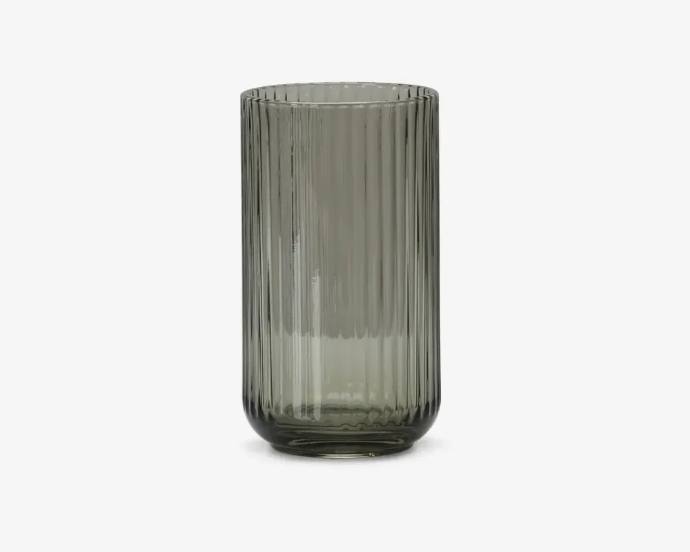 Daells Bolighus Lyngby vase glas H.20 cm Røgfarvet