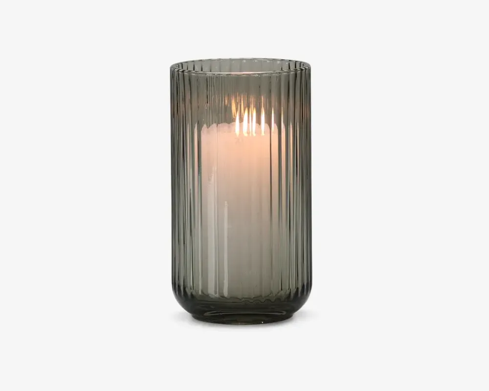 Daells Bolighus Lyngby vase glas H.20 cm Røgfarvet