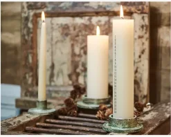 New Daells Bolighus Lysestage Alu Antik Grøn Ø.10 cm