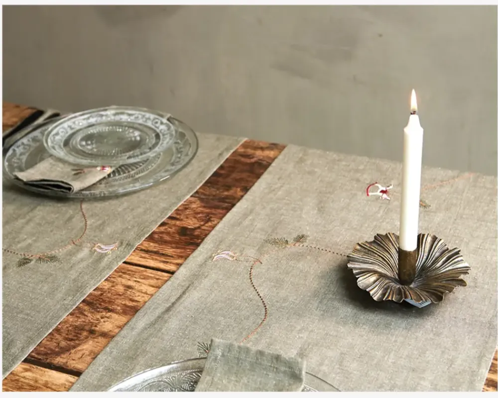 Hot Daells Bolighus Lysestage Blad Guld H.6xØ.16 cm