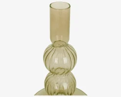 Clearance Daells Bolighus Lysestage Bubbles Mos H.16 cm Grøn