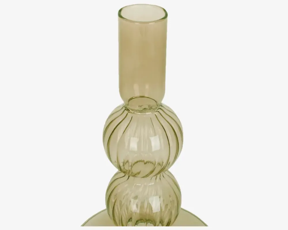 Clearance Daells Bolighus Lysestage Bubbles Mos H.16 cm Grøn