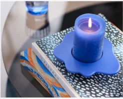 Discount Daells Bolighus Lysestage Disree 17x14cm Blå