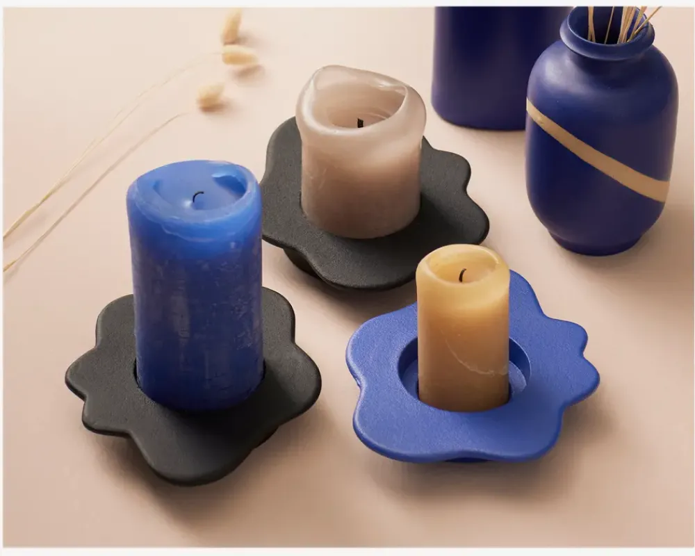 Discount Daells Bolighus Lysestage Disree 17x14cm Blå