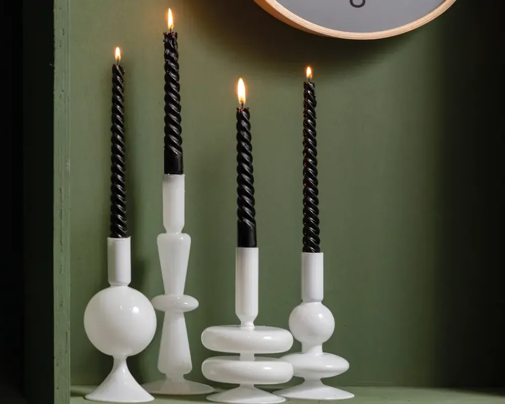 Hot Daells Bolighus Lysestage double bubble H.17 cm Hvid