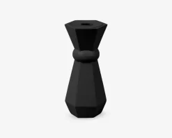 Sale Daells Bolighus Lysestage Geo Queen H.17 cm Sort