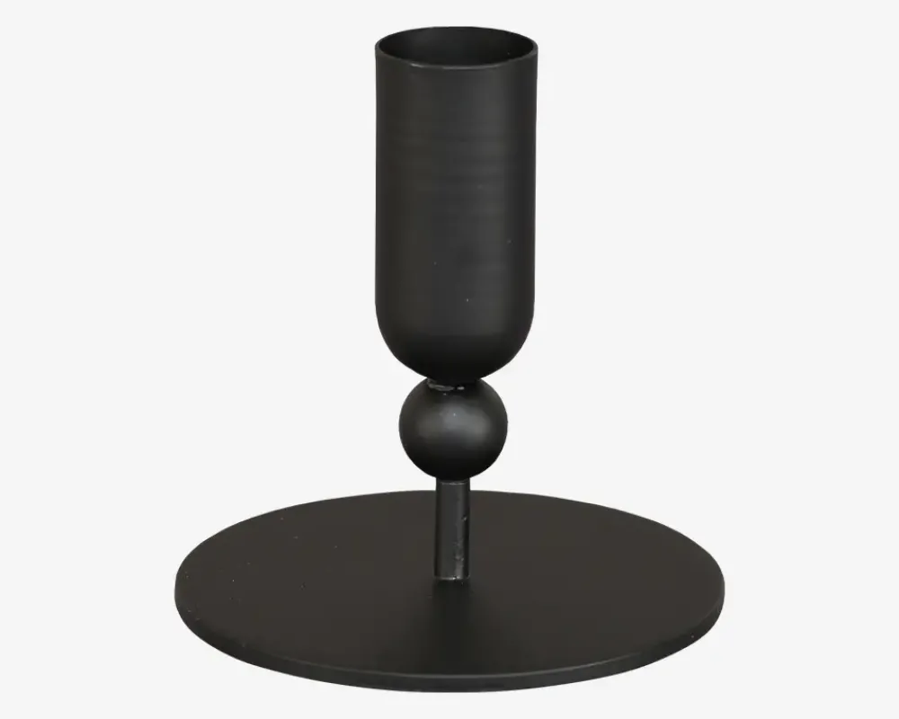 Outlet Daells Bolighus Lysestage Mat Sort H.9 cm