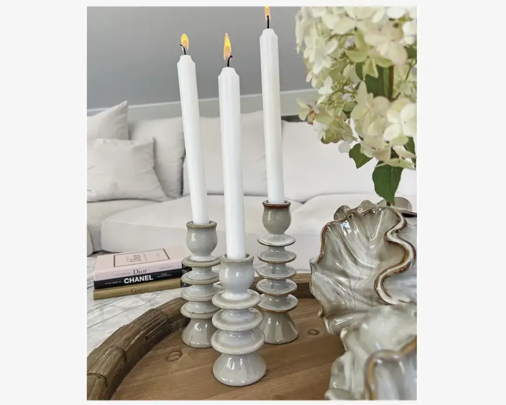 Outlet Daells Bolighus Lysestage sand H.19 cm