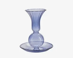 Hot Daells Bolighus Lysestage Tulip H.11,5 cm Blå