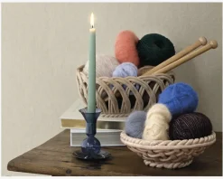 Hot Daells Bolighus Lysestage Tulip H.11,5 cm Blå