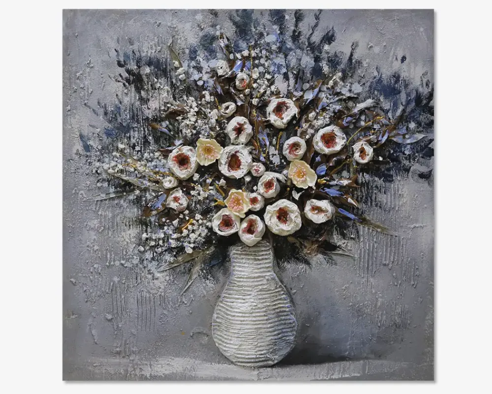 Clearance Daells Bolighus Maleri blomster vase 80x80 cm