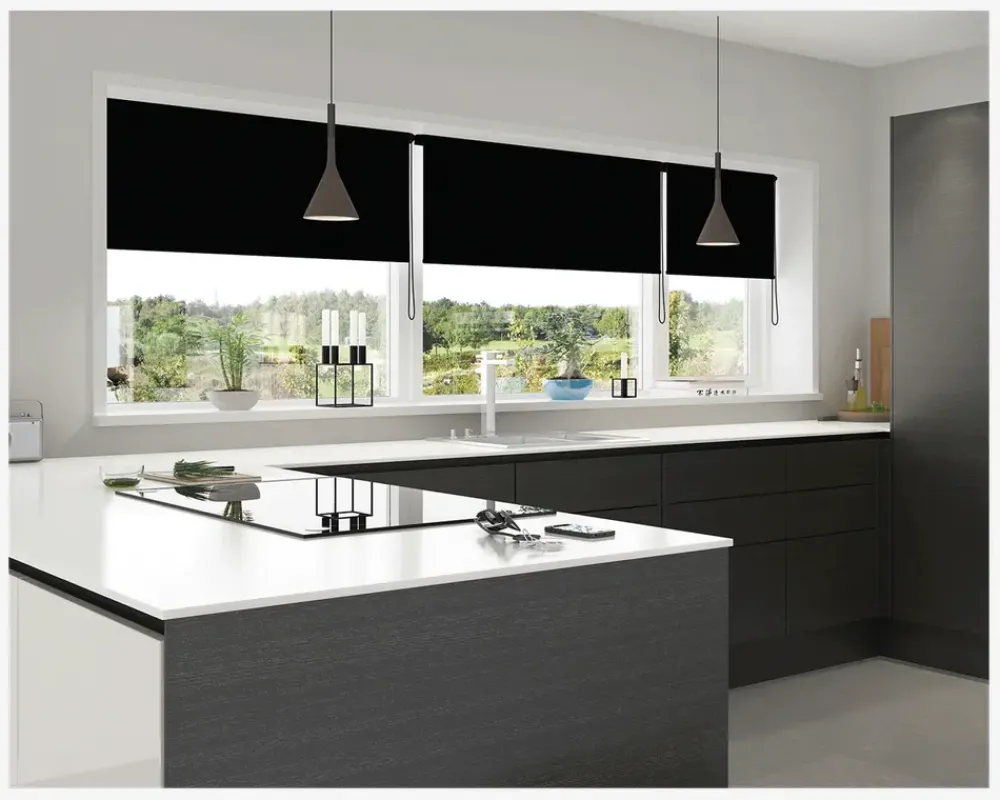 Clearance Daells Bolighus MørkL. Uni m. Kæde 130x175 cm Sort