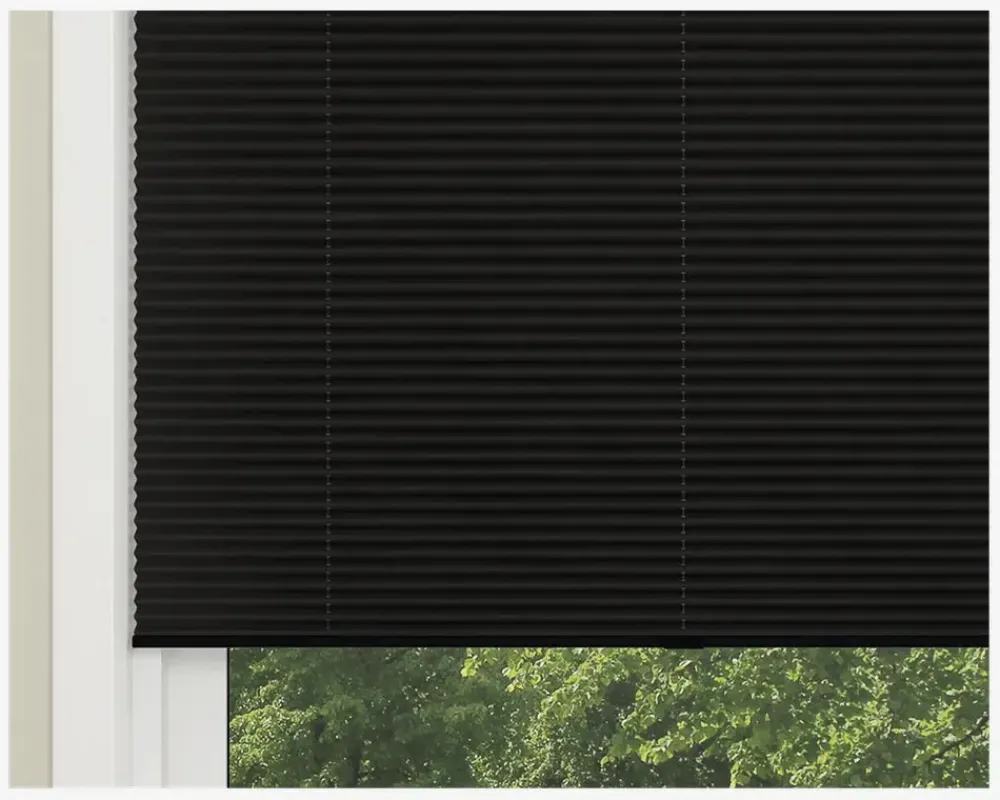 Clearance Daells Bolighus Mørk.Plisse Touch 90x210 cm Sort