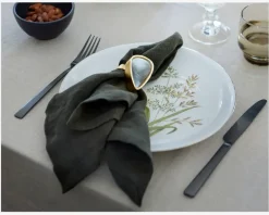 Online Daells Bolighus Mundserviet Skagen Coal 45x45cm Grå