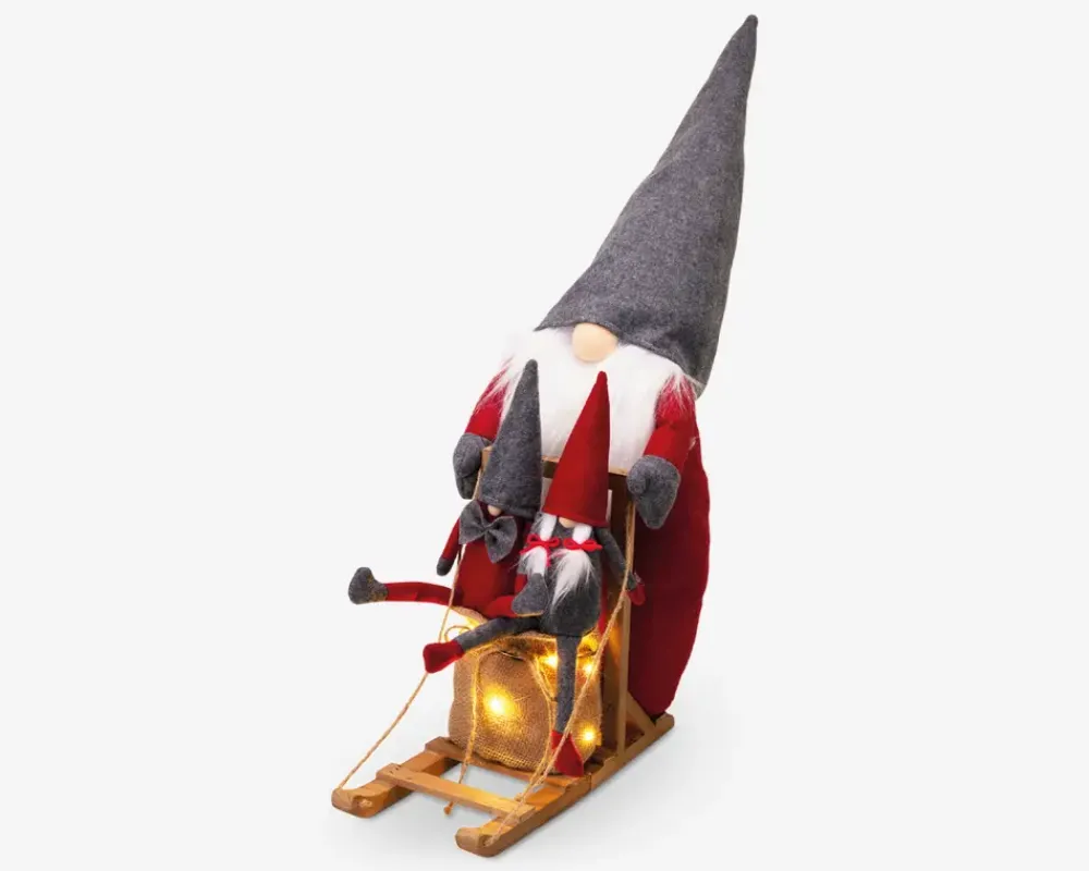 Outlet Daells Bolighus Nisse på slæde ass H.50 cm